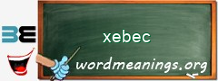 WordMeaning blackboard for xebec